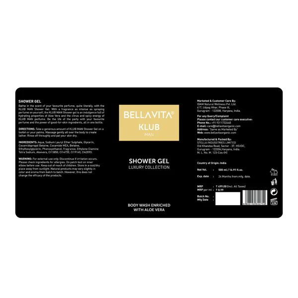 KLUB Man Shower Gel - 500ml (IOCL) - Image 9