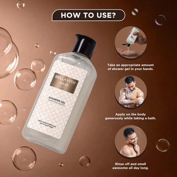 OUD WHITE Shower Gel - 250ml (IOCL) - Image 3